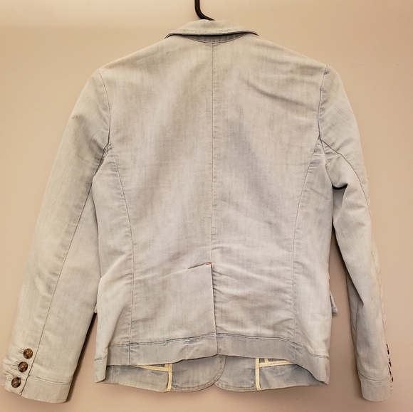 2/$20 Express light Denim blazer jacket - Picture 3 of 3